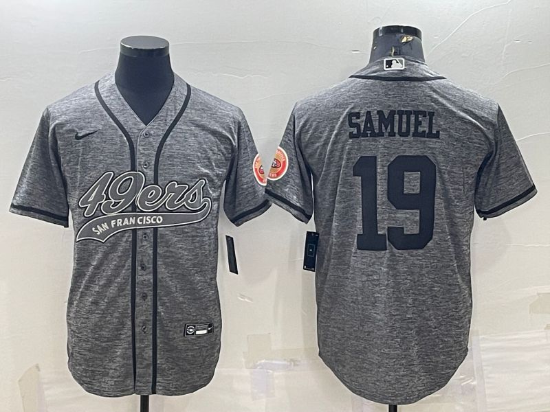 Men San Francisco 49ers #19 Samuel Grey hemp ash 2022 Nike Co branded NFL Jersey